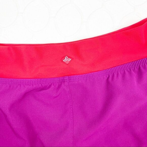 Prana Yoga Athletic Shorts Purple Red L - Picture 8 of 8